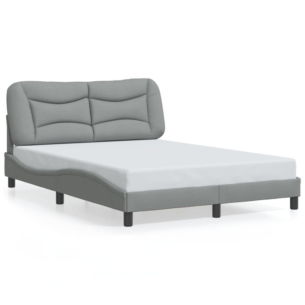 Giroletto senza Materasso Grigio Chiaro 140x200 cm Tessuto