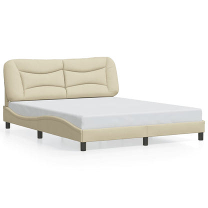 Giroletto senza Materasso Crema 160x200 cm in Tessuto