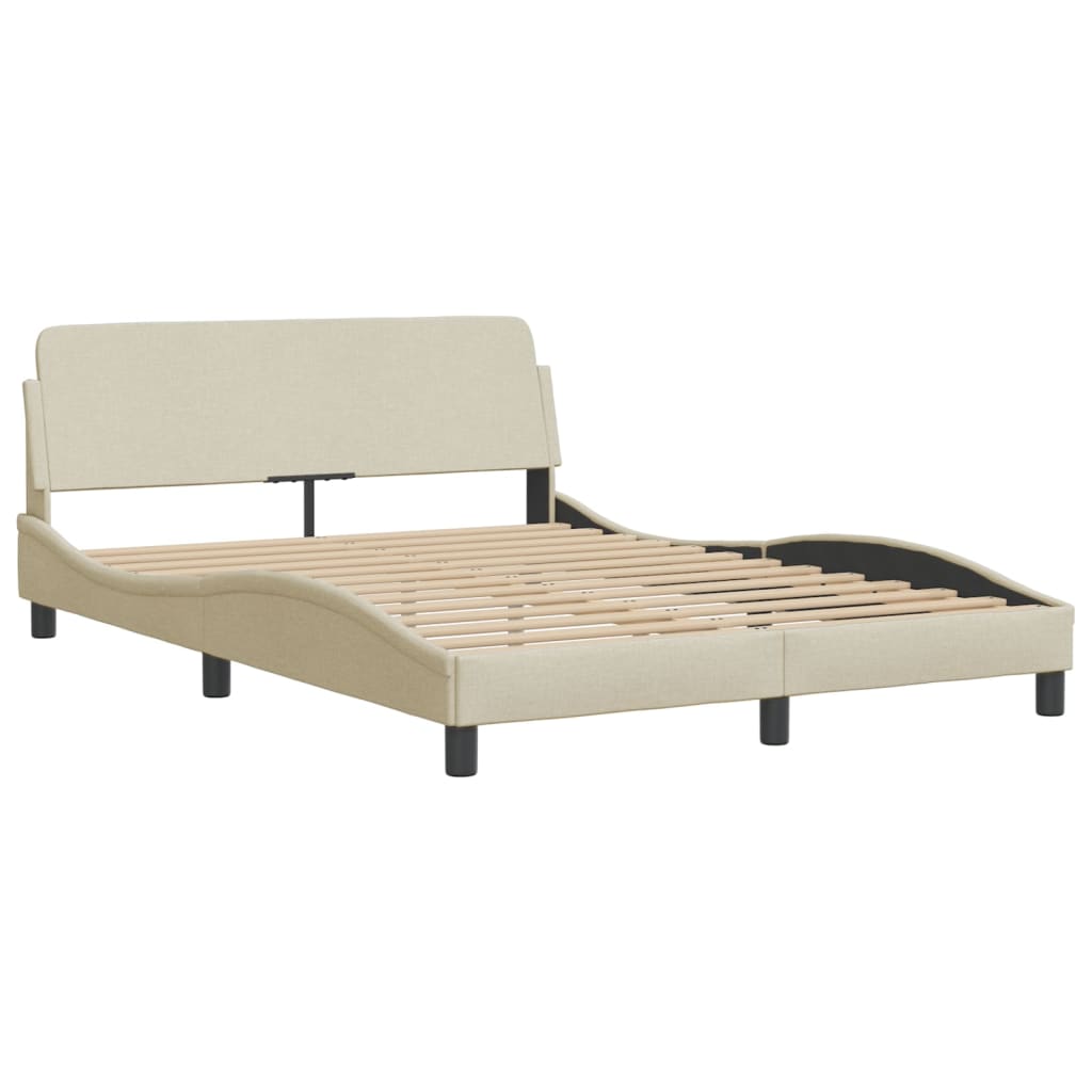 Giroletto senza Materasso Crema 160x200 cm in Tessuto