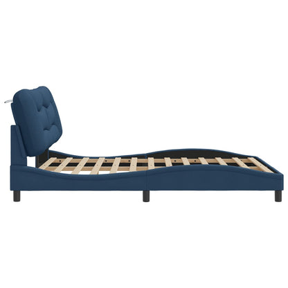 Giroletto senza Materasso Blu 160x200 cm in Tessuto