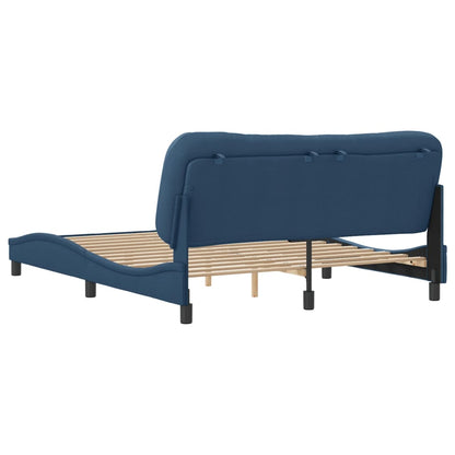 Giroletto senza Materasso Blu 160x200 cm in Tessuto