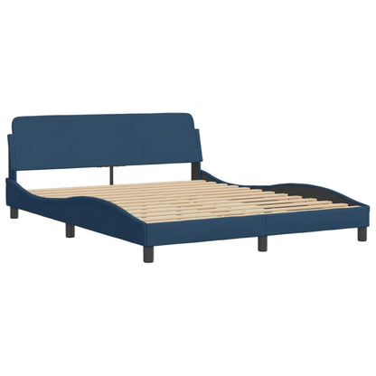 Giroletto senza Materasso Blu 160x200 cm in Tessuto