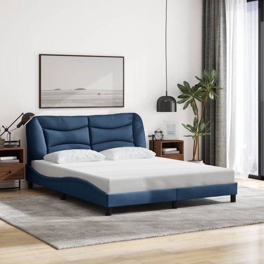 Giroletto senza Materasso Blu 160x200 cm in Tessuto
