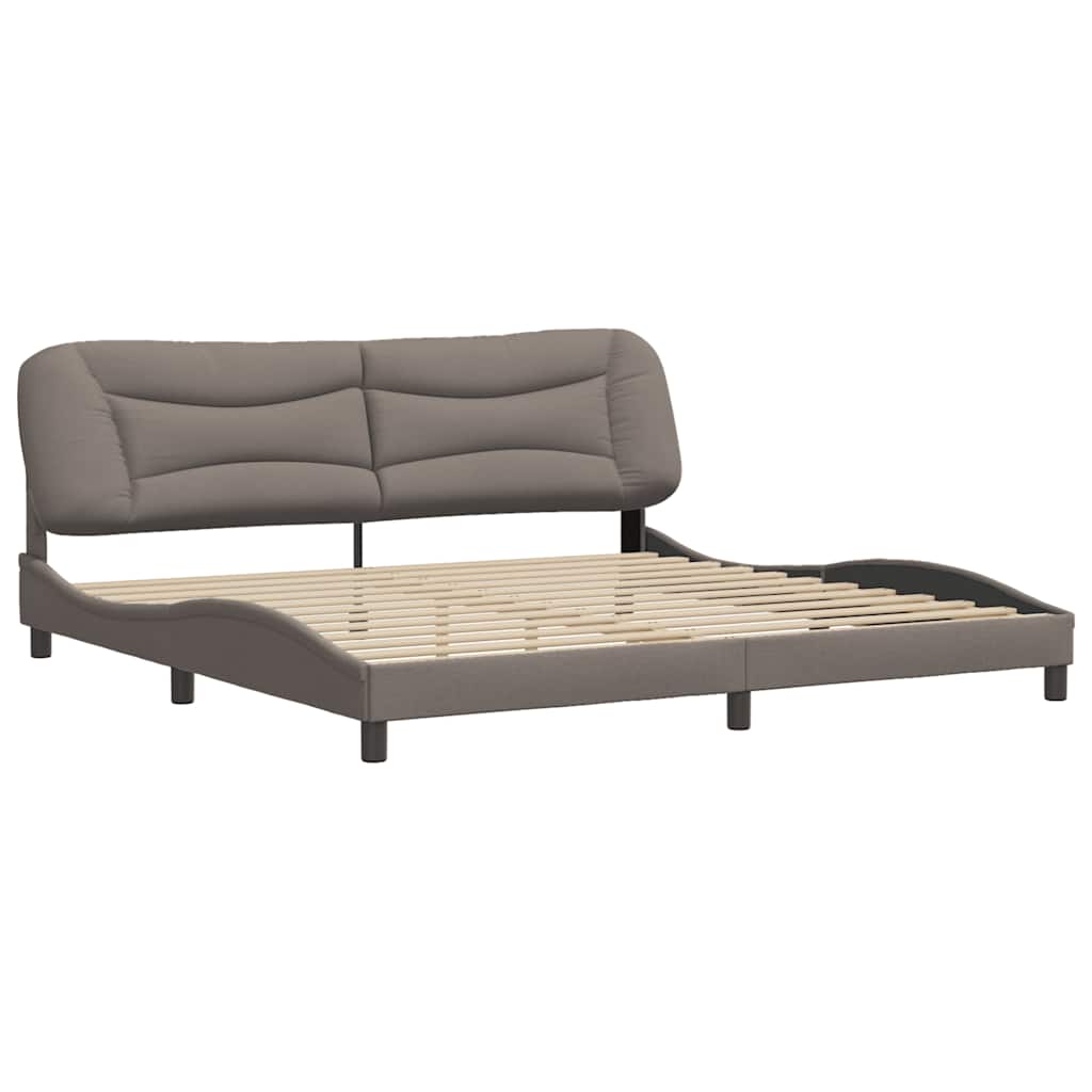 Giroletto senza Materasso Hvar Tortora 200x200 cm in Tessuto | homemem39