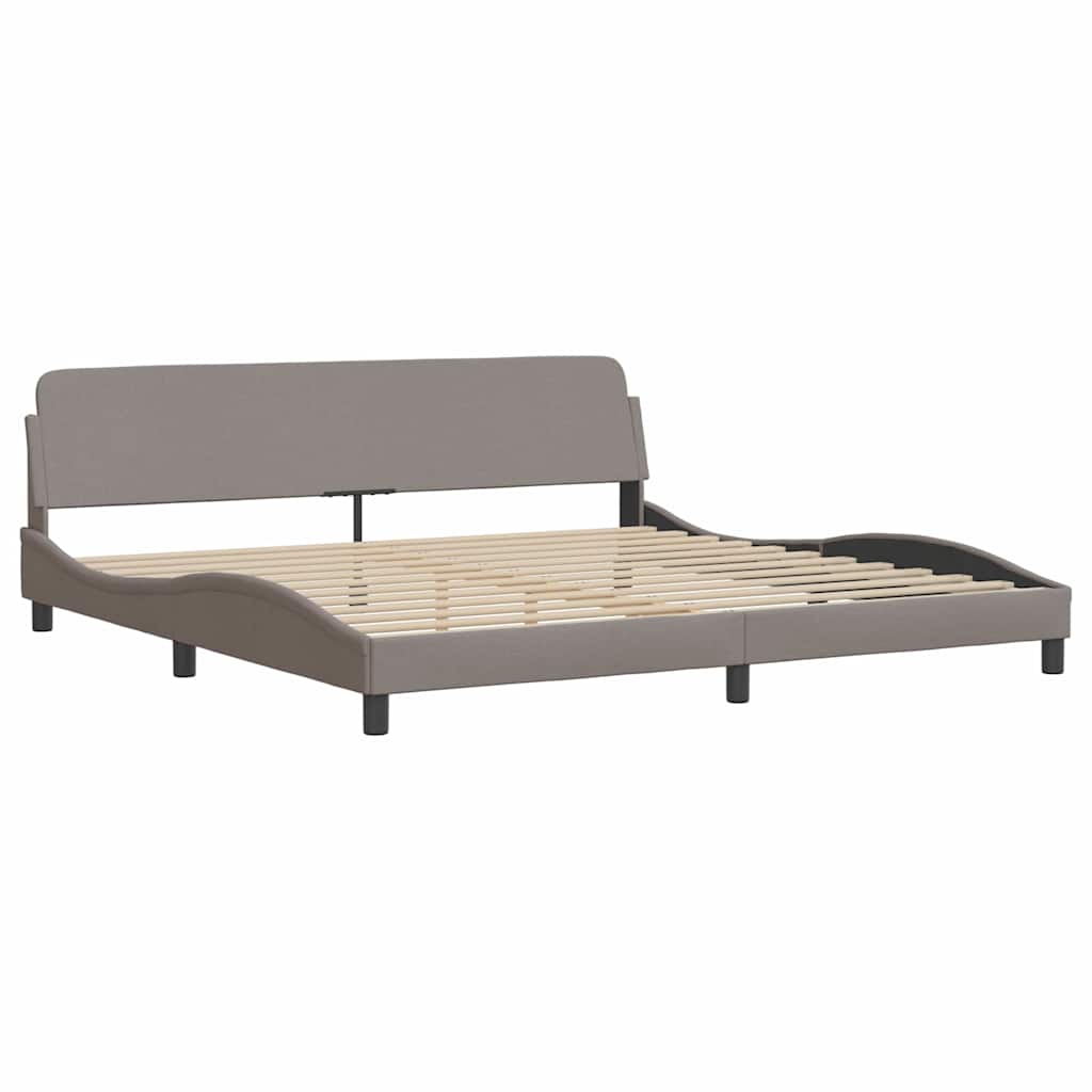 Giroletto senza Materasso Hvar Tortora 200x200 cm in Tessuto | homemem39
