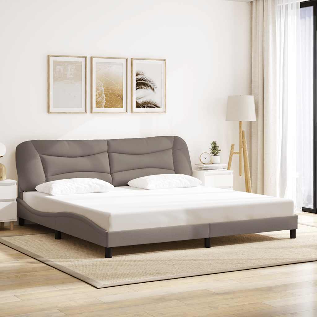 Giroletto senza Materasso Hvar Tortora 200x200 cm in Tessuto | homemem39