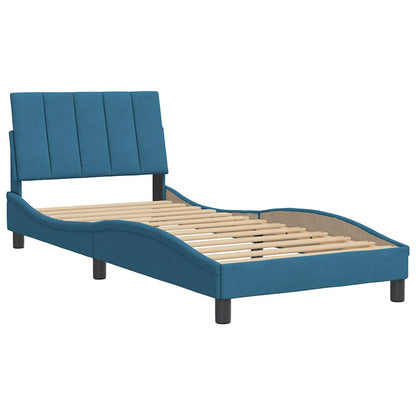 Giroletto senza Materasso Hanko Blu 80x200 cm in Velluto | homemem39