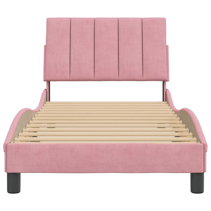 Giroletto senza Materasso Hanko Rosa 80x200 cm in Velluto | homemem39