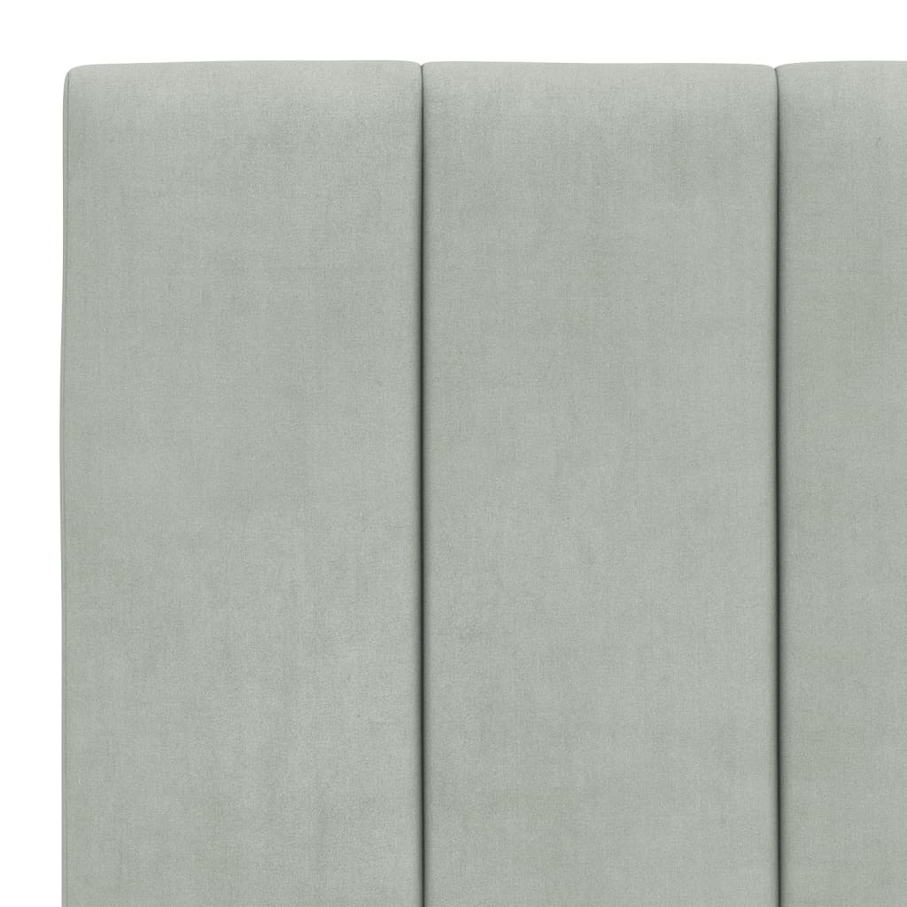 Giroletto senza Materasso Hanko Grigio Chiaro 90x190 cm Velluto - homemem39