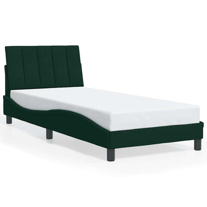Giroletto senza Materasso Hanko Verde Scuro 90x190 cm in Velluto | homemem39