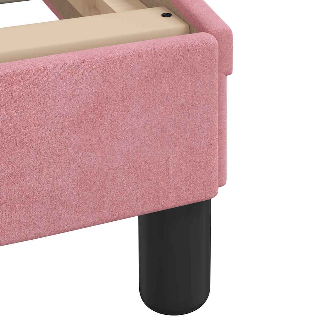 Giroletto senza Materasso Hanko Rosa 90x200 cm in Velluto | homemem39