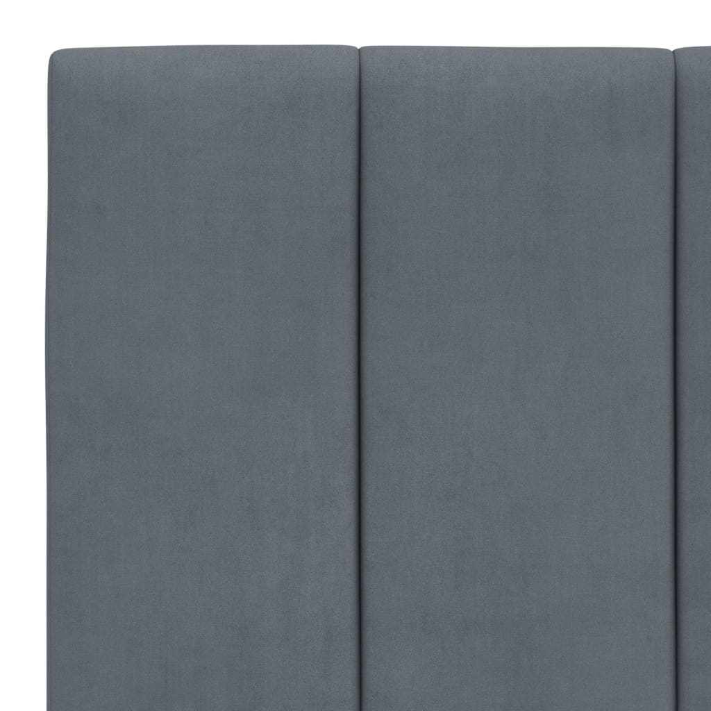 Giroletto senza Materasso Hanko Grigio Scuro 100x200 cm Velluto - homemem39
