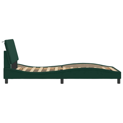 Giroletto senza Materasso Hanko Verde Scuro 100x200 cm in Velluto | homemem39