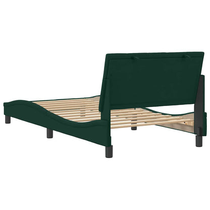 Giroletto senza Materasso Hanko Verde Scuro 100x200 cm in Velluto | homemem39