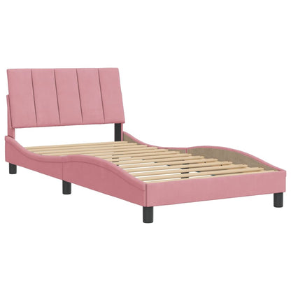 Giroletto con Testiera Rosa 100x200 cm in Velluto