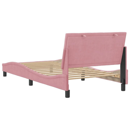 Giroletto con Testiera Rosa 100x200 cm in Velluto