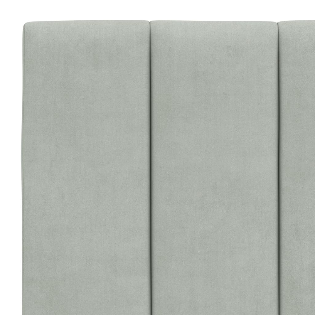 Giroletto senza Materasso Grigio Chiaro 120x200 cm Velluto - homemem39
