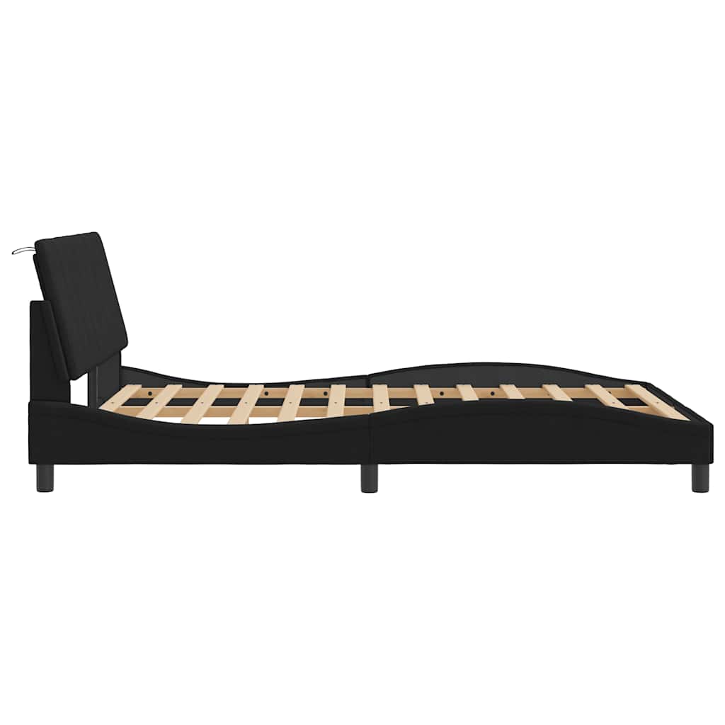 Giroletto senza Materasso Hanko Nero 120x200 cm Velluto | homemem39