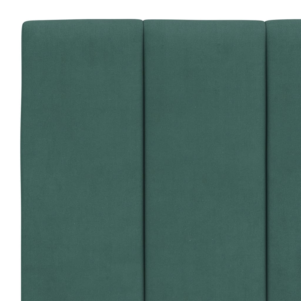 Giroletto senza Materasso Hanko Verde Scuro 120x200 cm in Velluto - homemem39