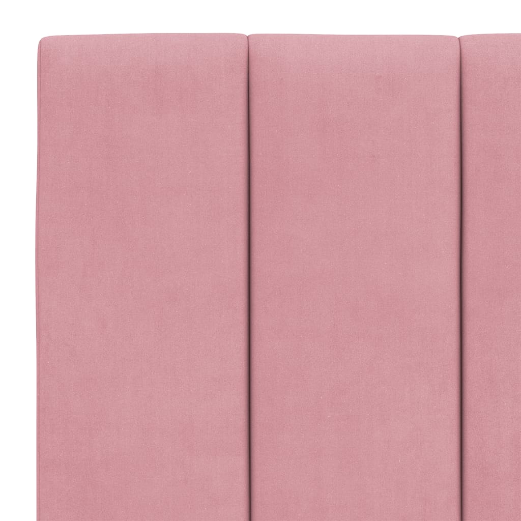 Giroletto con Testiera Rosa 120x200 cm in Velluto