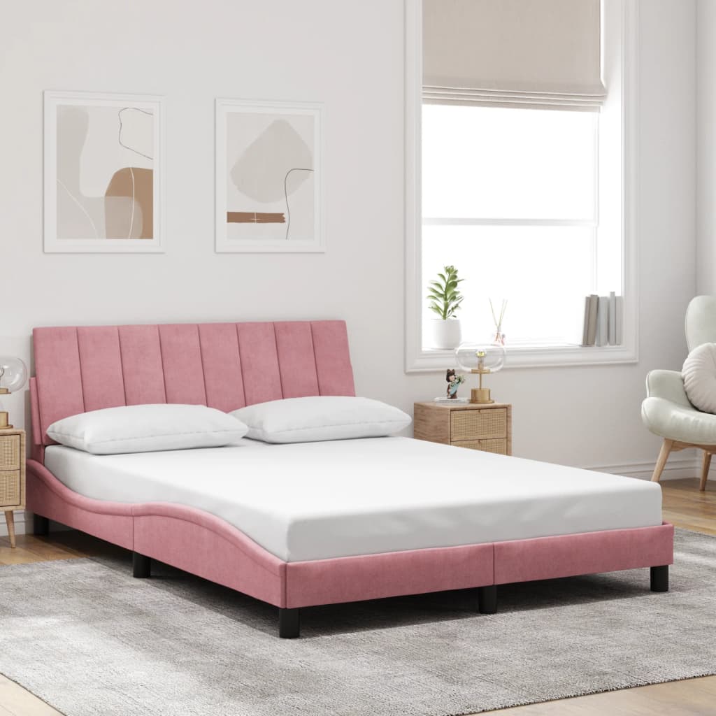 Giroletto con Testiera Rosa 120x200 cm in Velluto