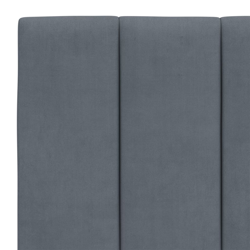 Giroletto senza Materasso Hanko Grigio Scuro 140x190 cm Velluto - homemem39