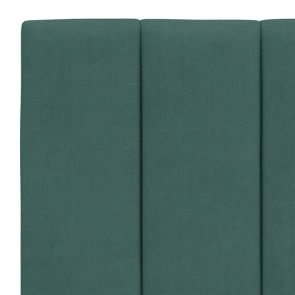 Giroletto senza Materasso Hanko Verde Scuro 140x190 cm in Velluto - homemem39