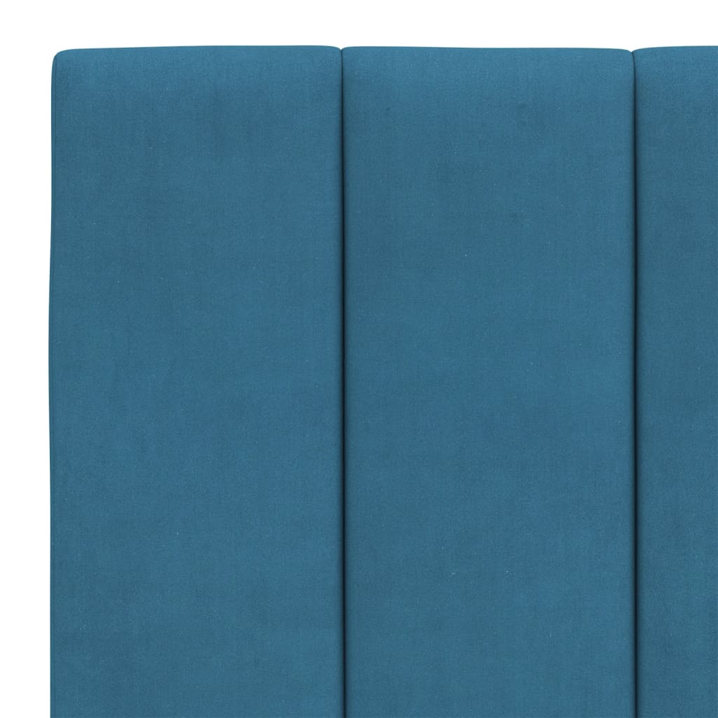 Giroletto con Testiera Blu 140x190 cm in Velluto