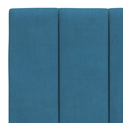 Giroletto con Testiera Blu 140x190 cm in Velluto