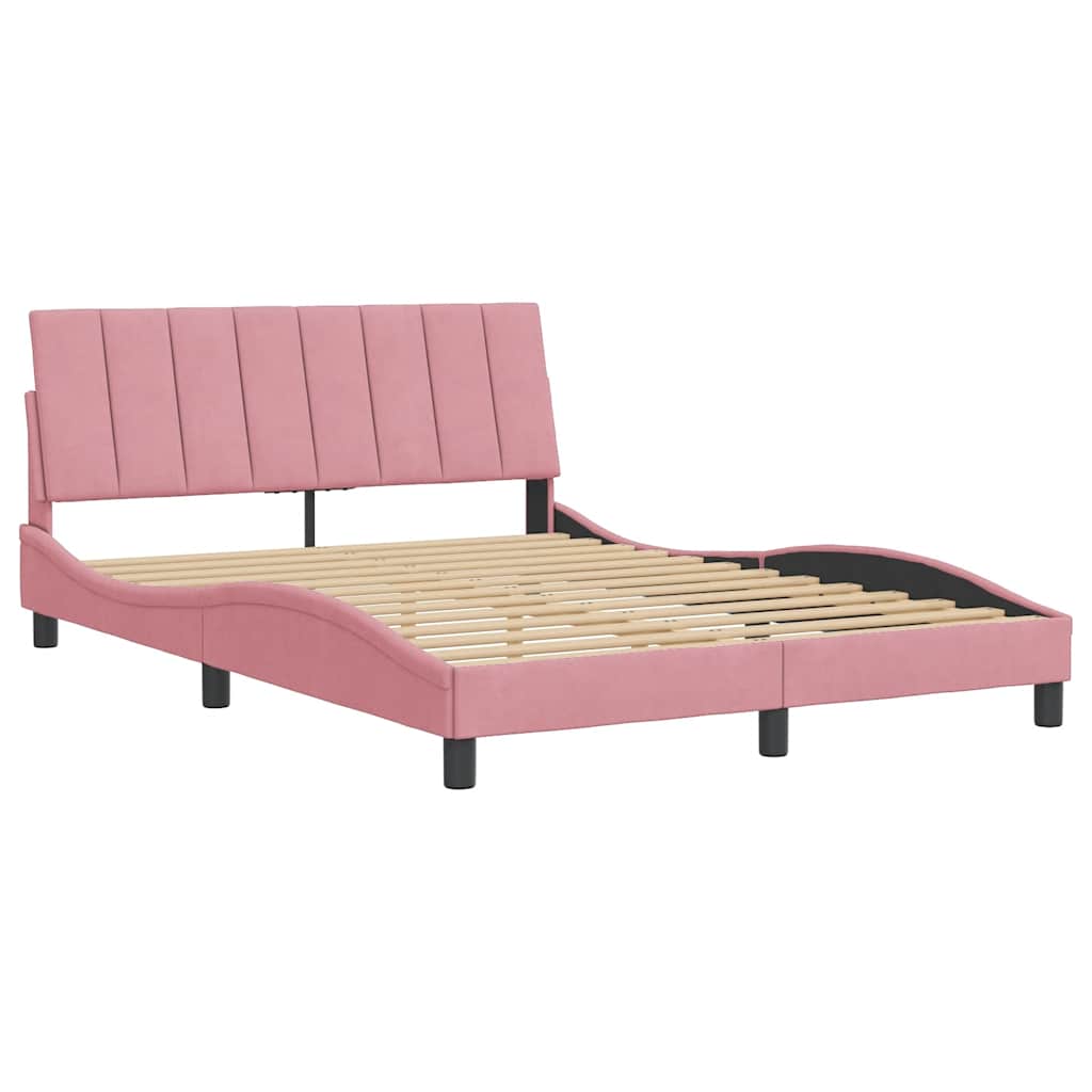 Giroletto senza Materasso Hanko Rosa 140x190 cm in Velluto | homemem39