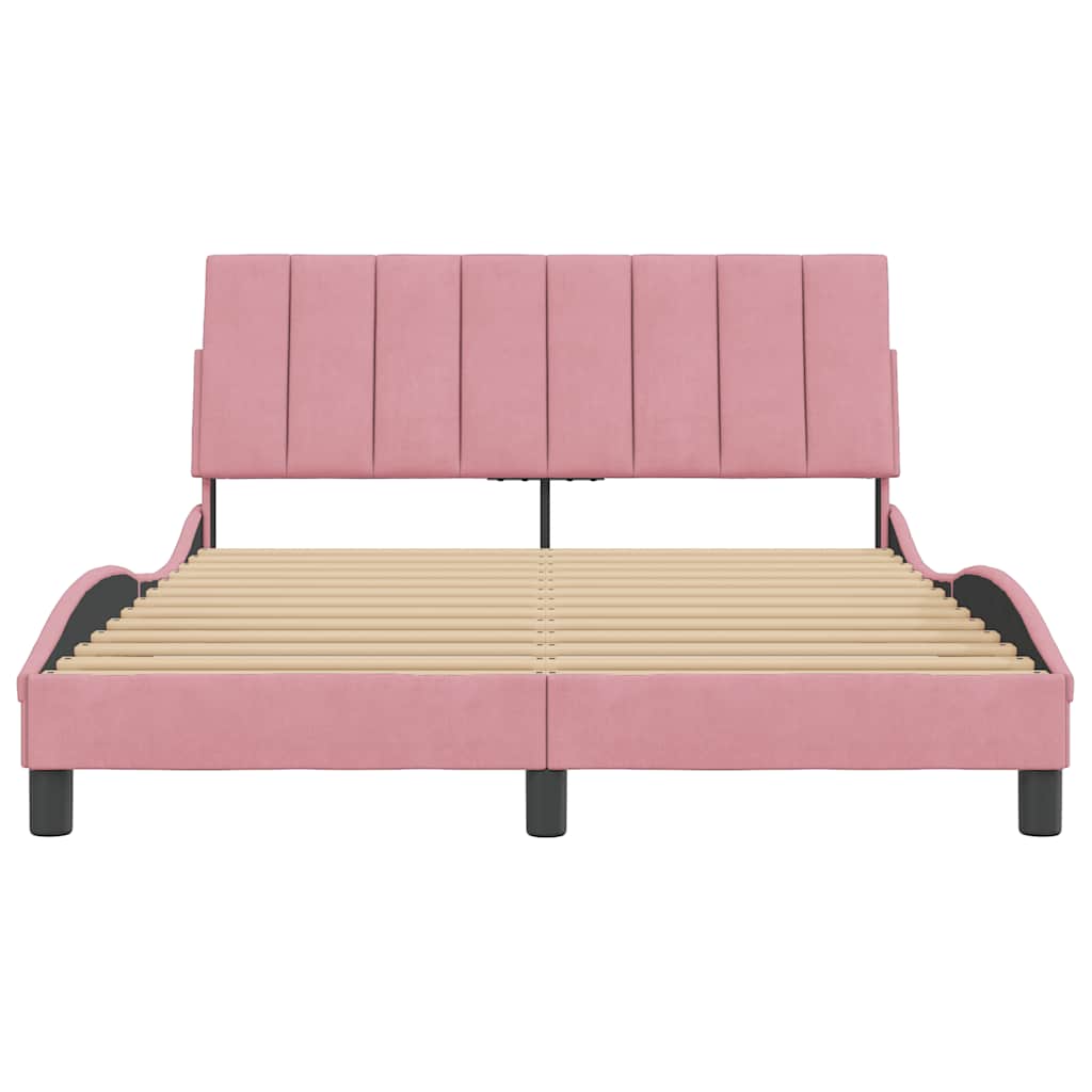 Giroletto senza Materasso Hanko Rosa 140x190 cm in Velluto | homemem39