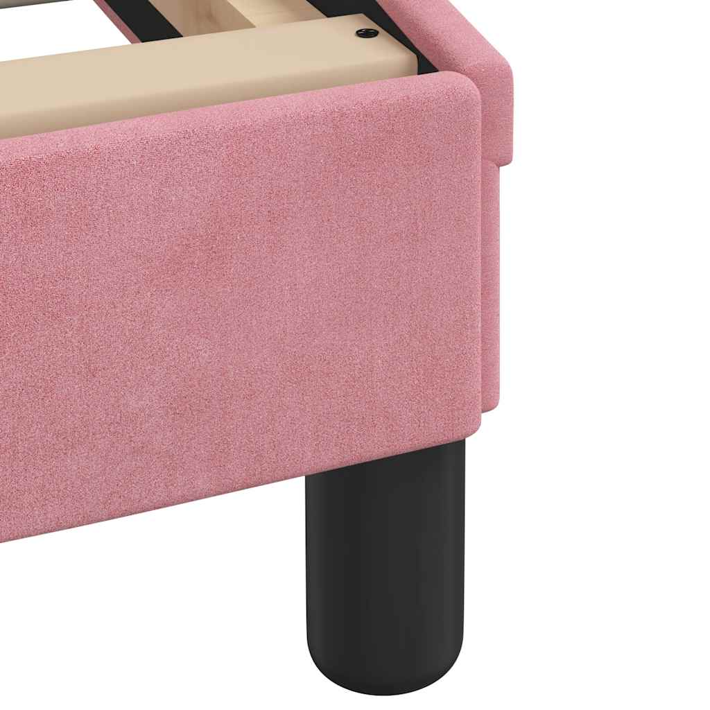 Giroletto senza Materasso Hanko Rosa 140x190 cm in Velluto | homemem39