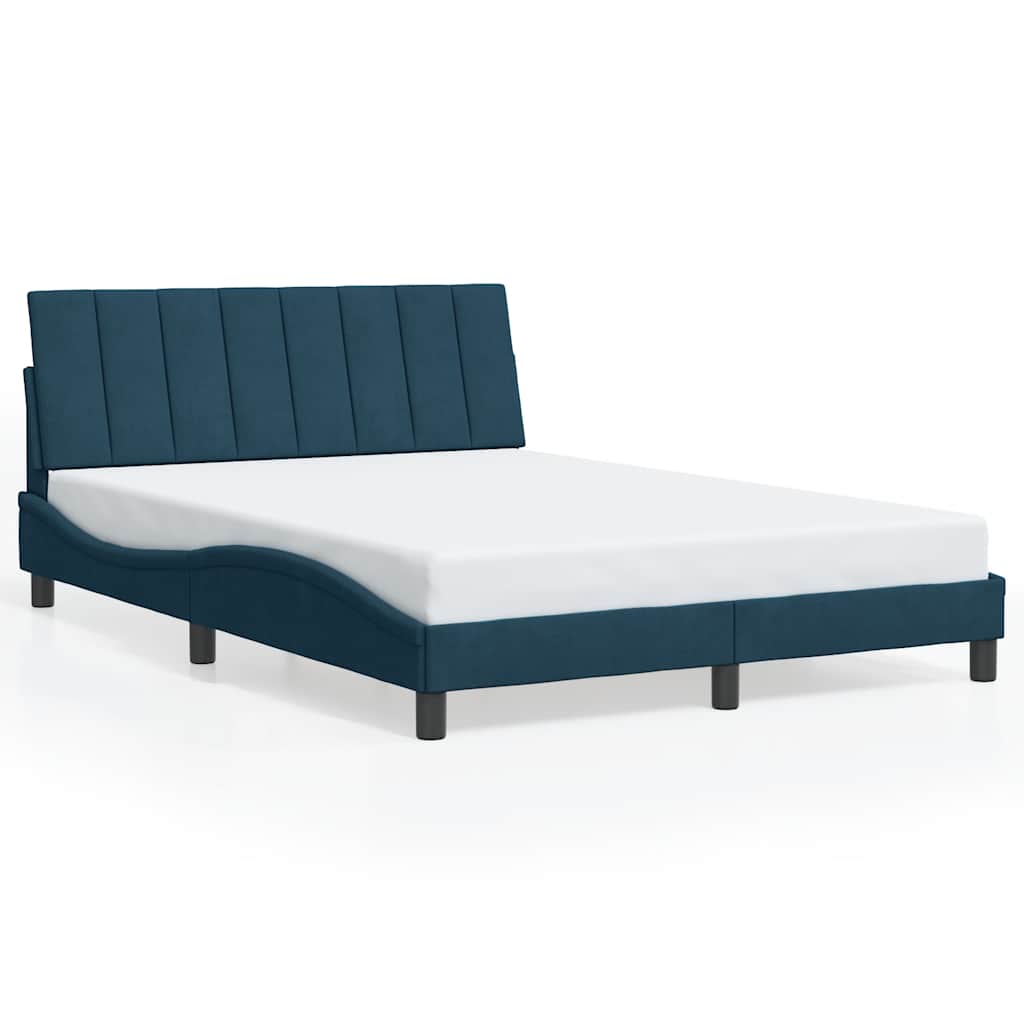 Giroletto senza Materasso Hanko Blu 140x200 cm in Velluto | homemem39