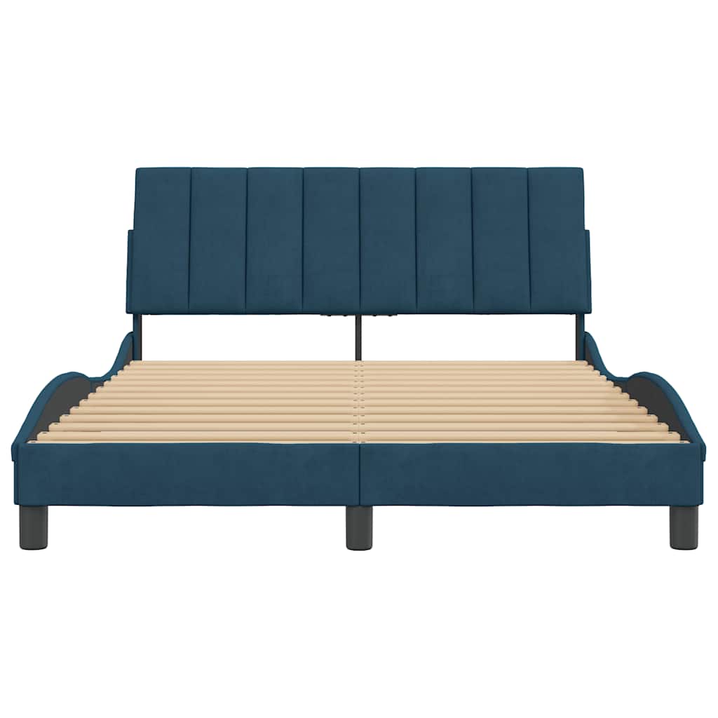 Giroletto senza Materasso Hanko Blu 140x200 cm in Velluto | homemem39