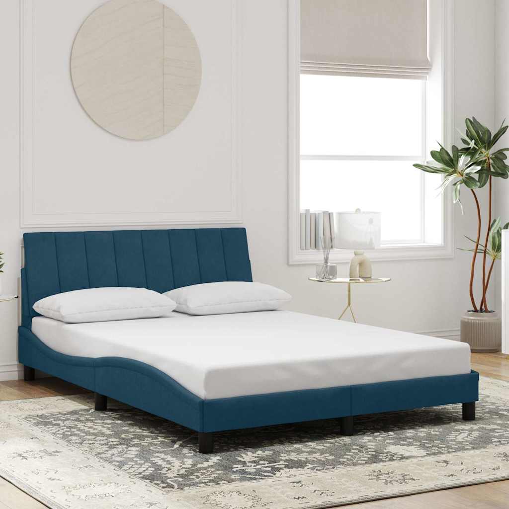 Giroletto senza Materasso Hanko Blu 140x200 cm in Velluto | homemem39