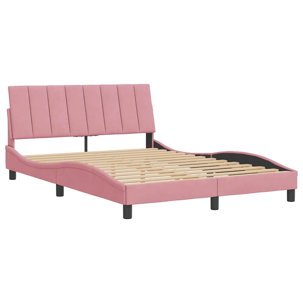 Giroletto senza Materasso Hanko Rosa 140x200 cm in Velluto | homemem39