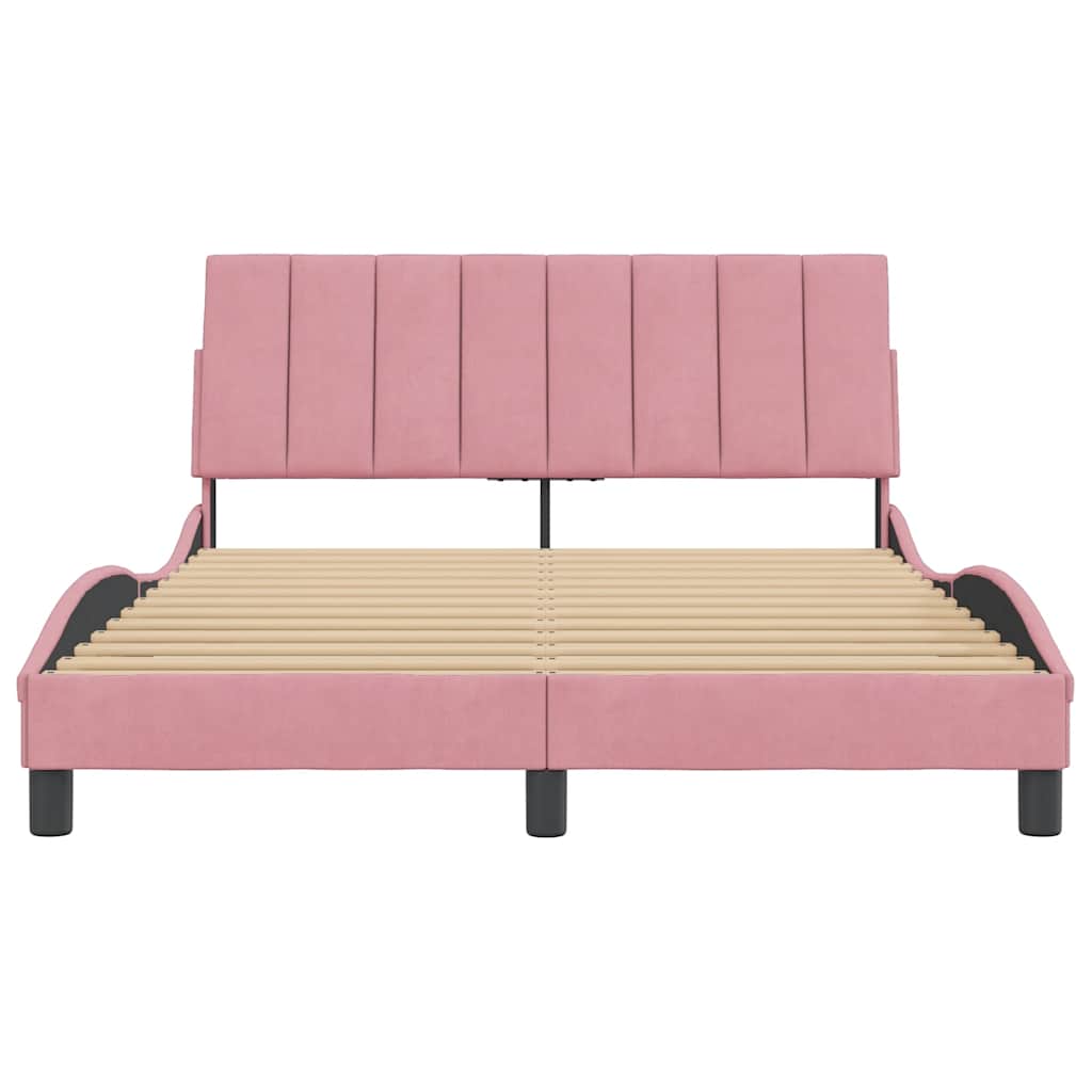 Giroletto senza Materasso Hanko Rosa 140x200 cm in Velluto | homemem39