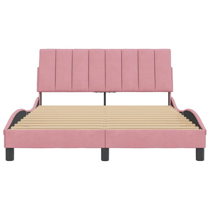 Giroletto senza Materasso Hanko Rosa 140x200 cm in Velluto | homemem39