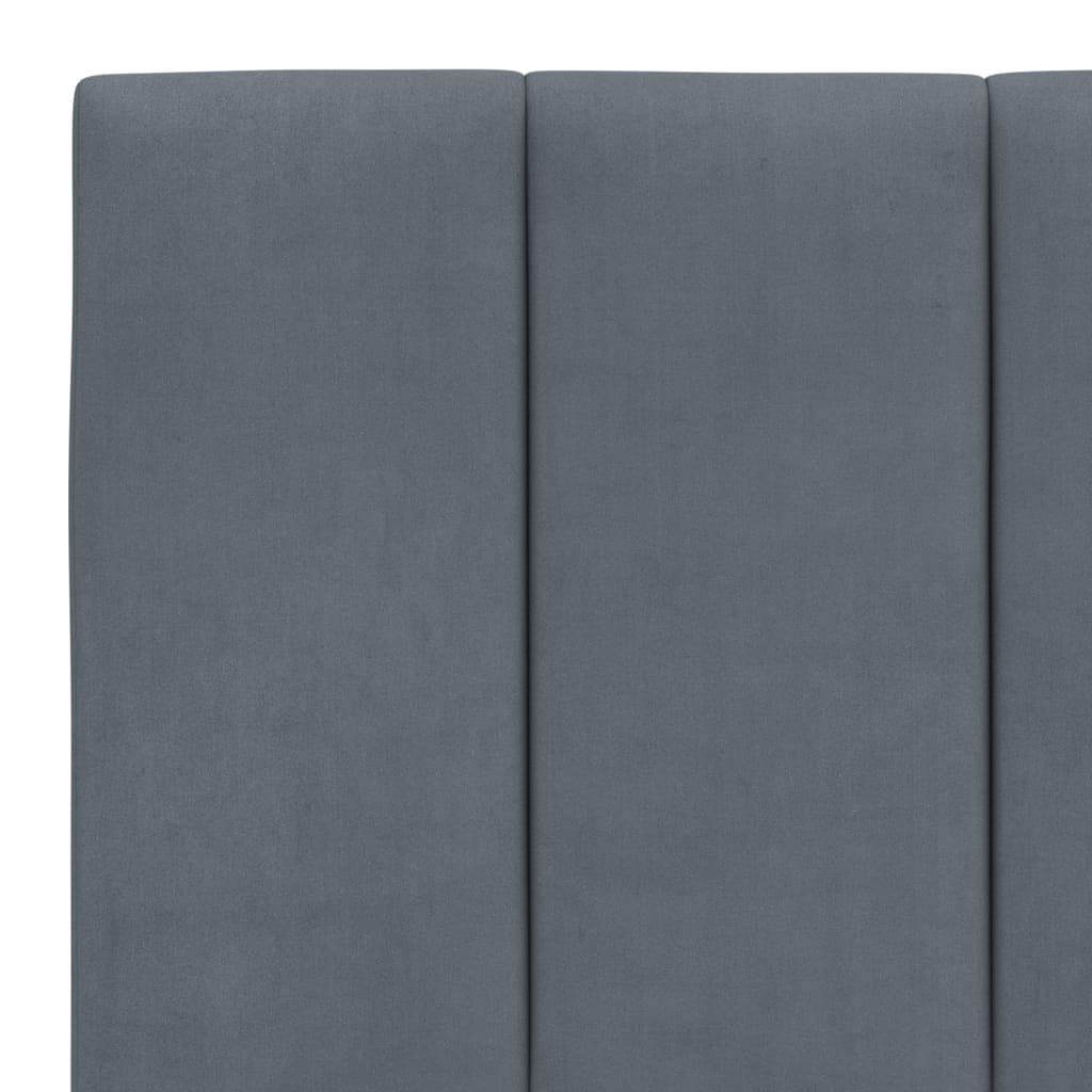Giroletto senza Materasso Hanko Grigio Scuro 160x200 cm Velluto - homemem39