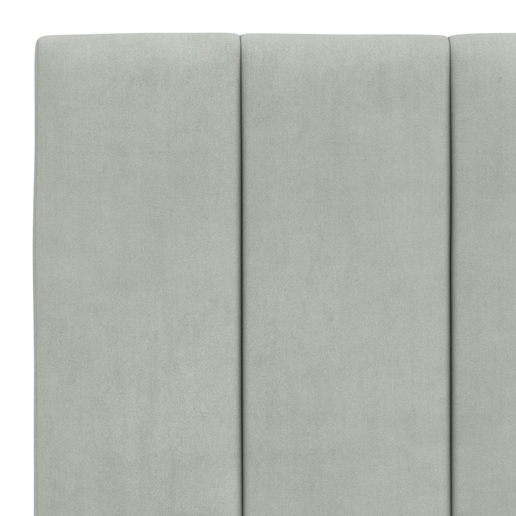 Giroletto senza Materasso Hanko Grigio Chiaro 180x200 cm Velluto - homemem39