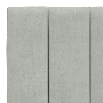 Giroletto senza Materasso Hanko Grigio Chiaro 180x200 cm Velluto - homemem39