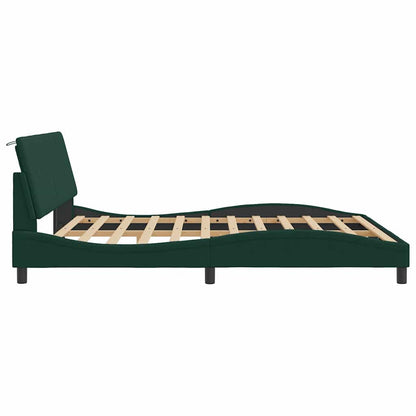 Giroletto senza Materasso Hanko Verde Scuro 180x200 cm Velluto