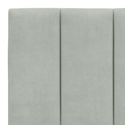 Giroletto senza Materasso Grigio Chiaro 200x200 cm Velluto