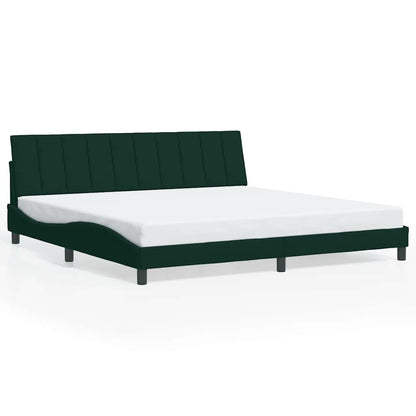 Giroletto senza Materasso Hanko Verde Scuro 200x200 cm in Velluto