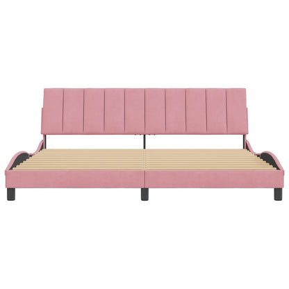 Giroletto con Testiera Rosa 200x200 cm in Velluto