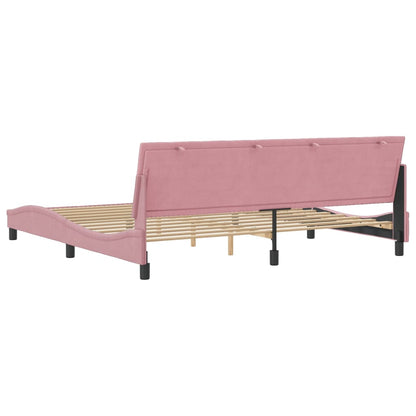Giroletto con Testiera Rosa 200x200 cm in Velluto