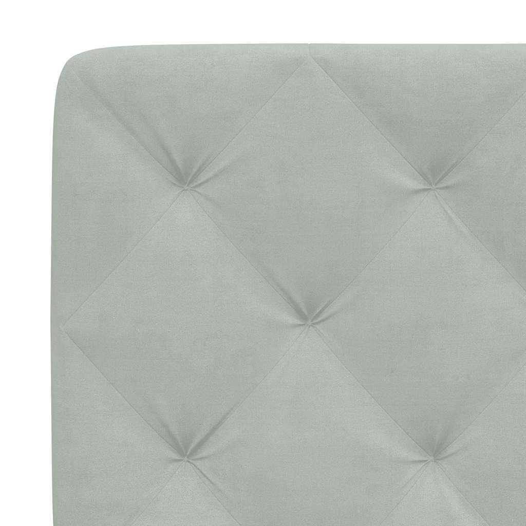 Giroletto senza Materasso Grigio Chiaro 80x200 cm Velluto | homemem39
