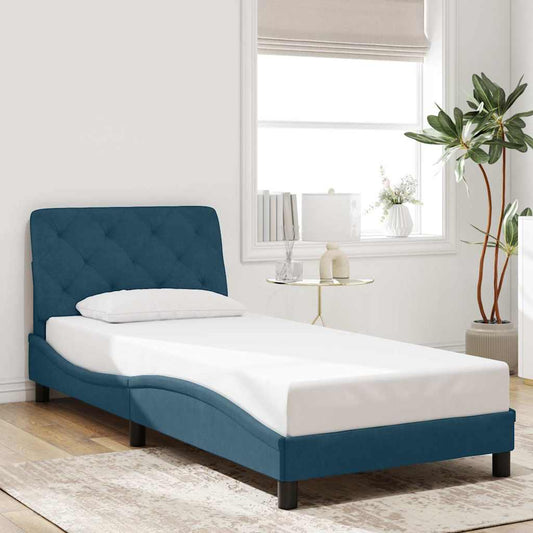 Giroletto senza Materasso Blu 80x200 cm in Velluto | homemem39