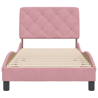 Giroletto con Testiera Rosa 80x200 cm in Velluto