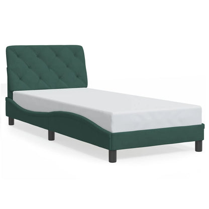 Giroletto senza Materasso Verde Scuro 90x190 cm in Velluto - homemem39